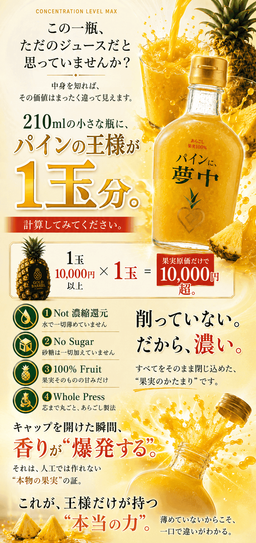 パインに夢中 こだわり詳細