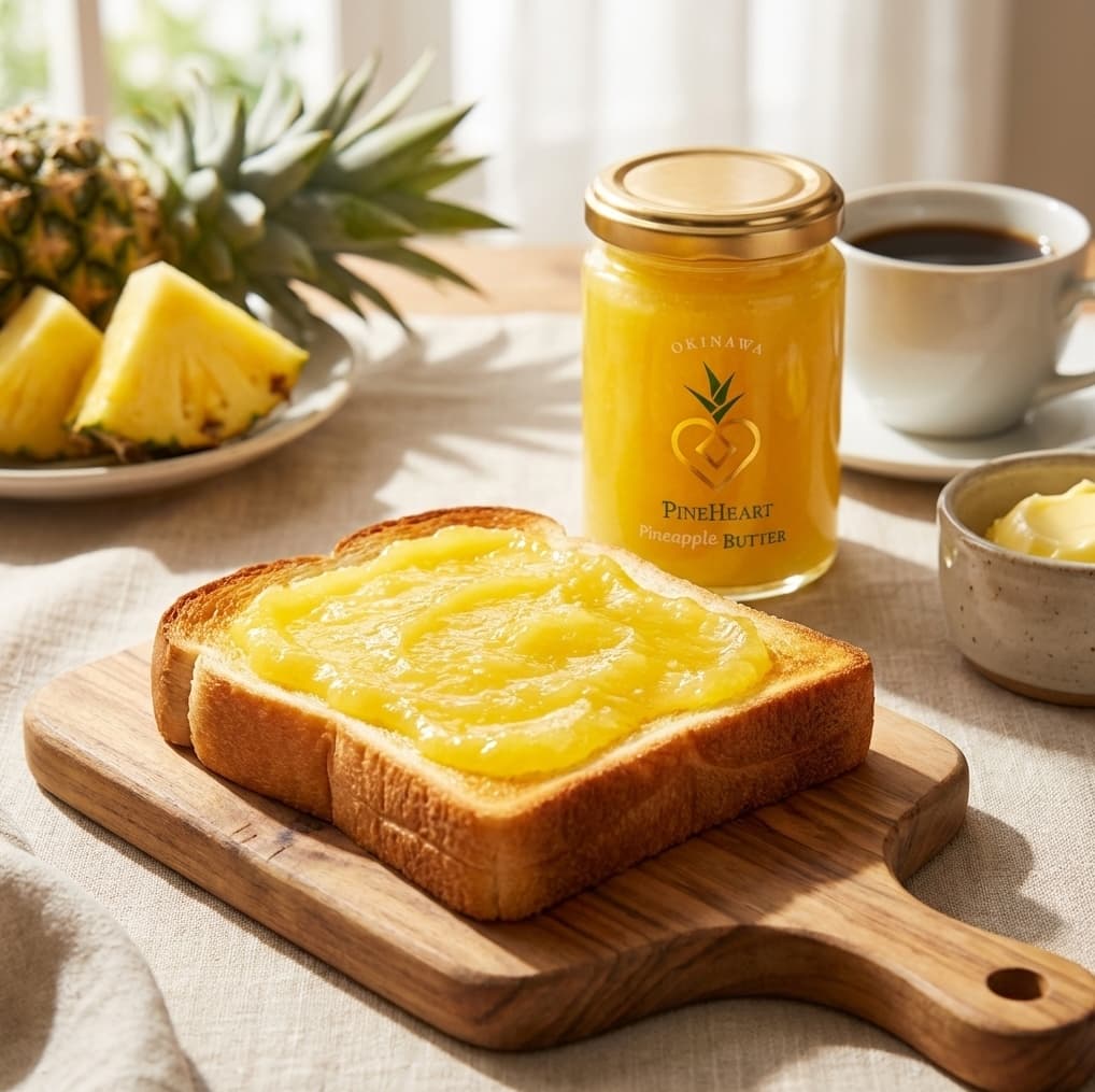 パインバターを塗った 焼きたてトースト